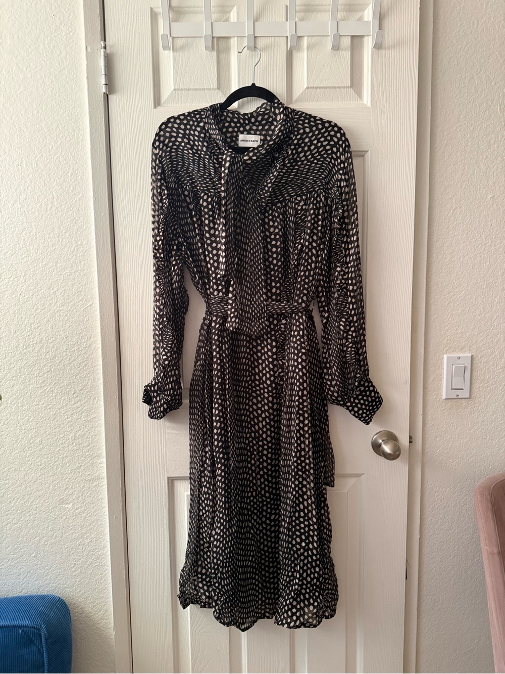 Antik Batik Black and White Polka Midi Dress